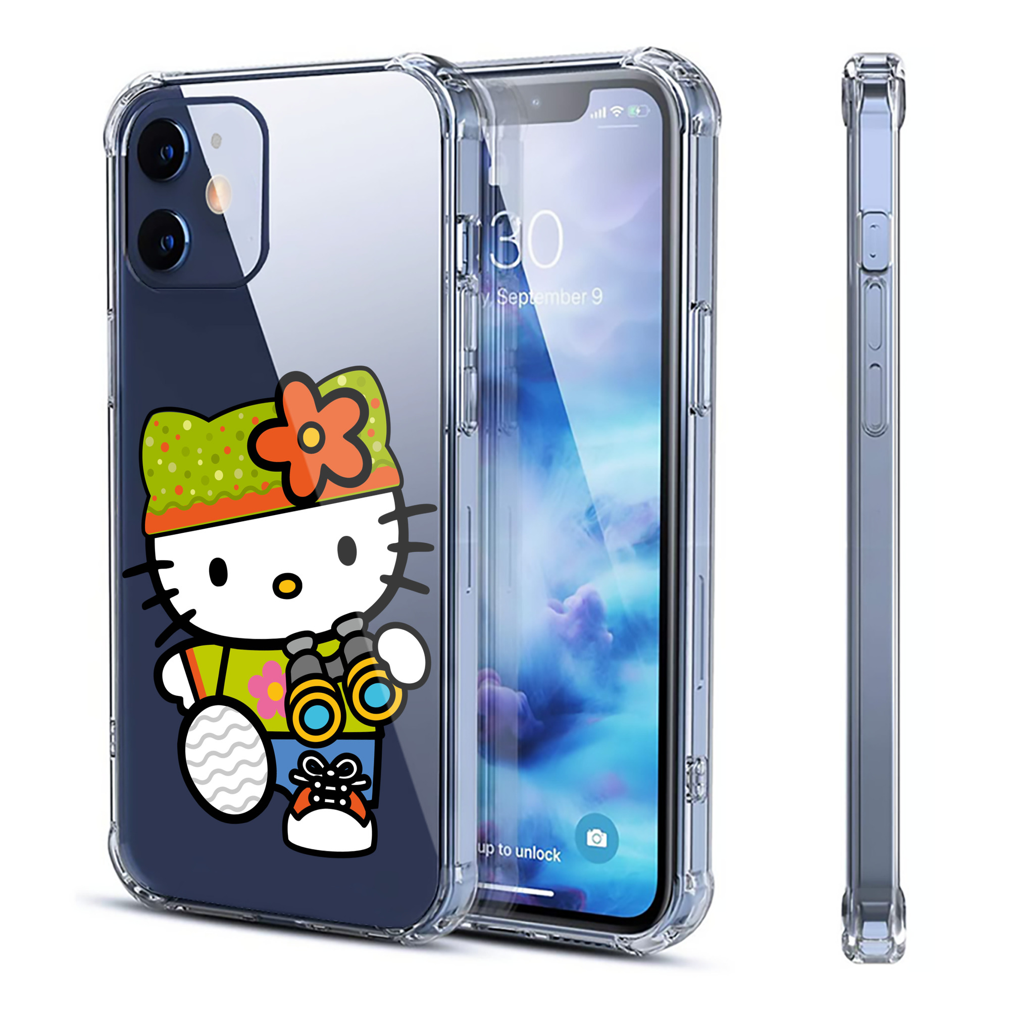 （画像用） Hello Kitty ハローキティ 【iPhone 12シリーズ対応】透明スマホケース（クリアソフトケース）